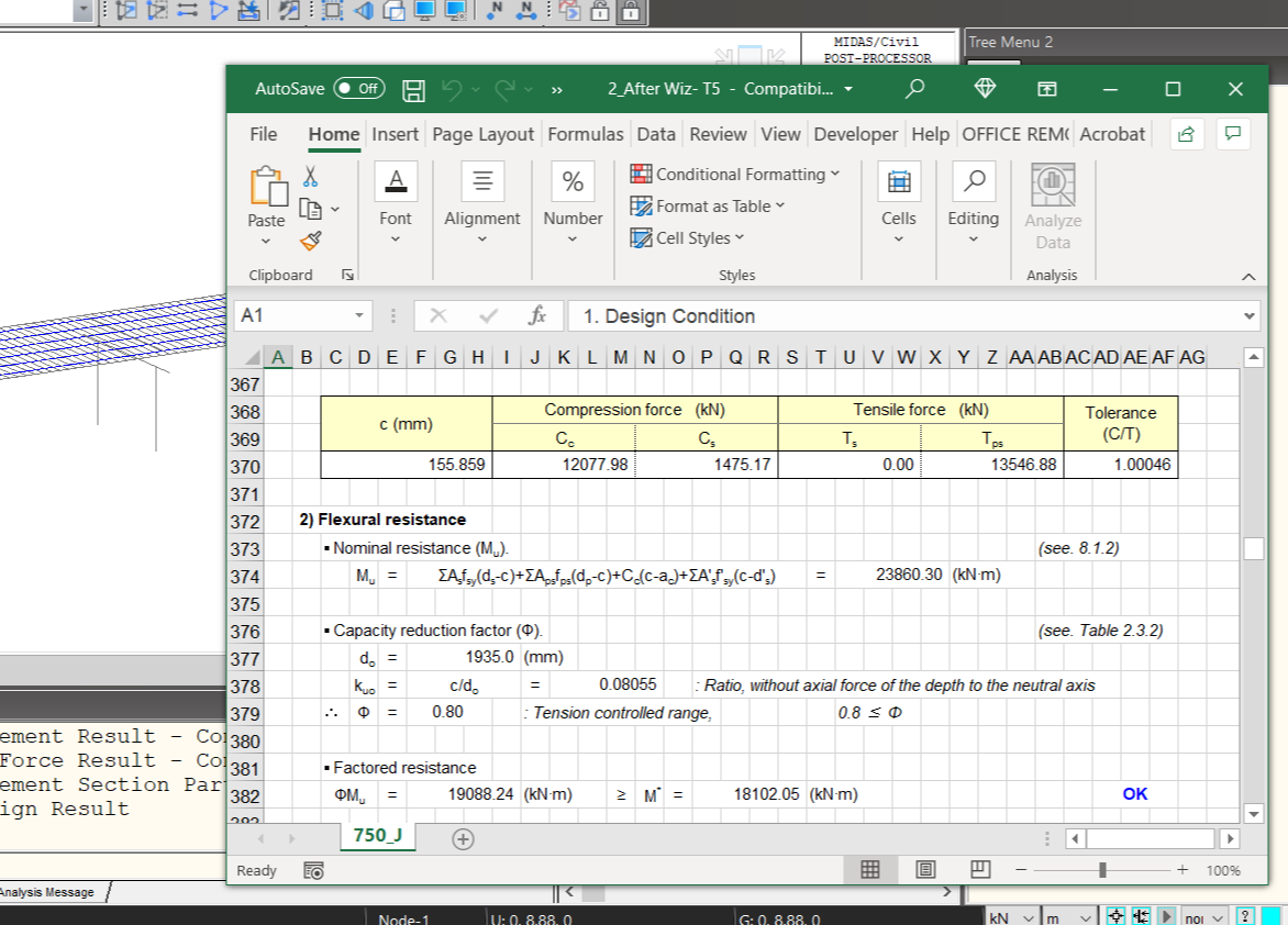 Figure 8- Design report in Excel format