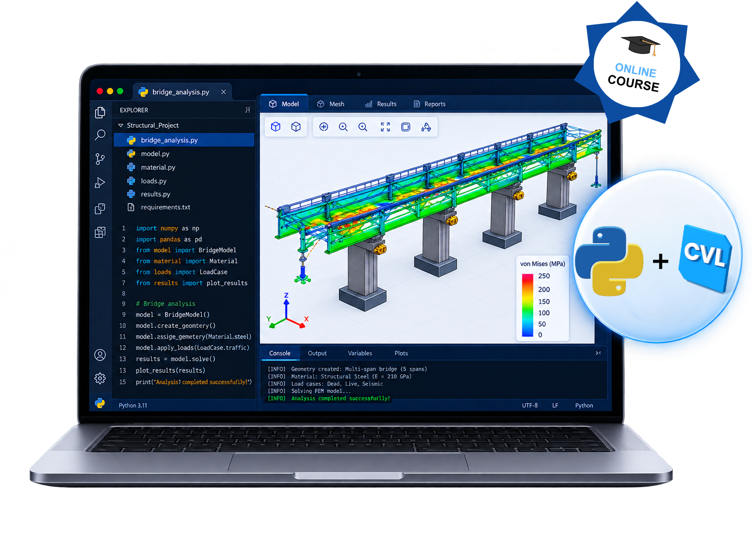 Parametric Bridge Modelling with Python and MIDAS CIVIL NX