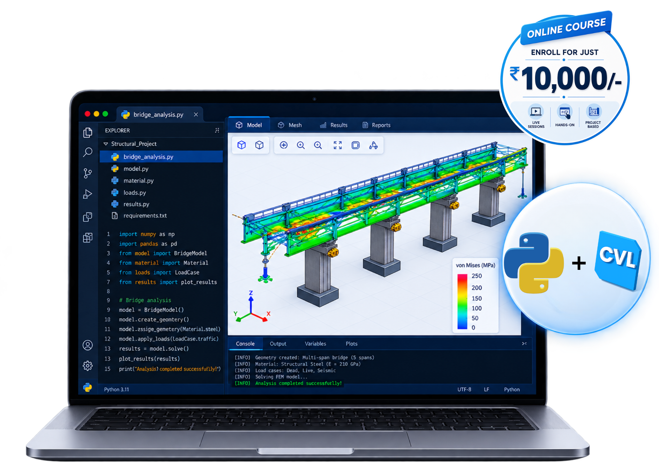 Parametric Bridge Modelling with Python and MIDAS CIVIL NX